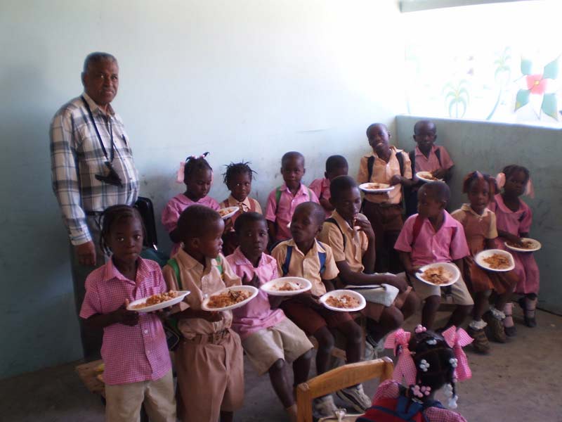 Rev. Lemaire Alerte at Institution Mahanaim High School in Grande Saline, Haiti