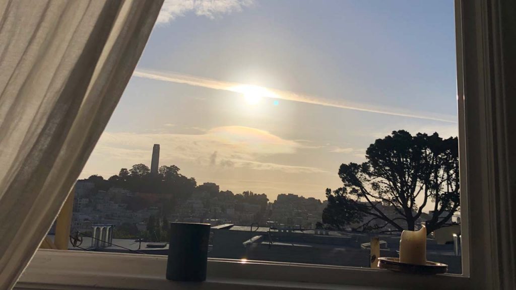 San Francisco morning with view of Coit Tower