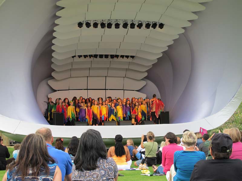 VOENA performing at Olympic Park for the London 2012 Olympics.