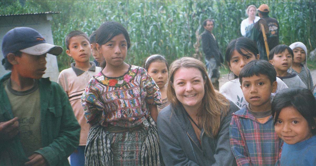 Keely Stevenson in Guatemala for a microfinance project