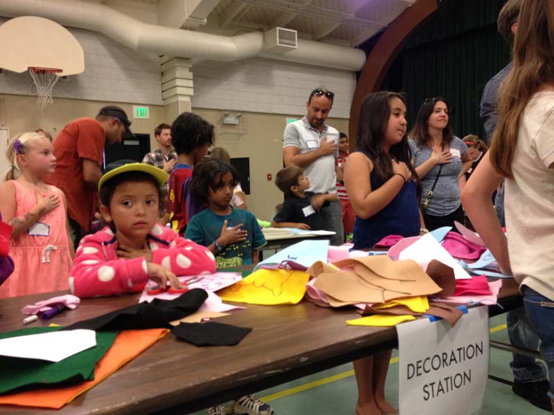 Superhero capes decorating station