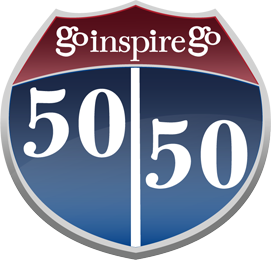 Go Inspire Go 50/50 logo