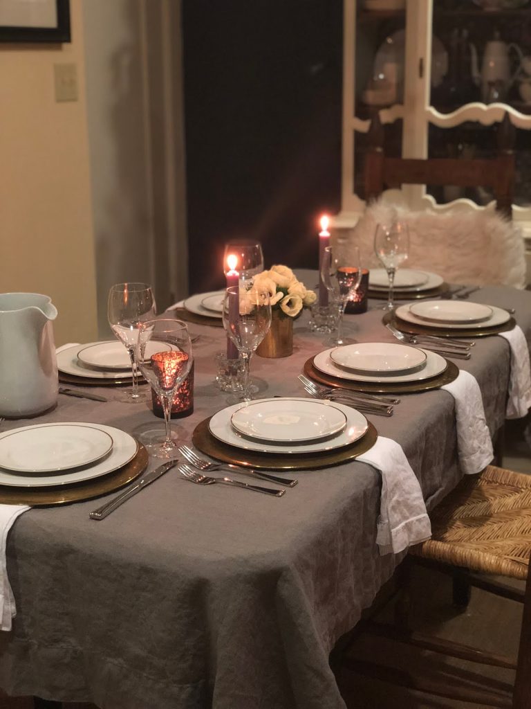 Fancy dinner clearance table