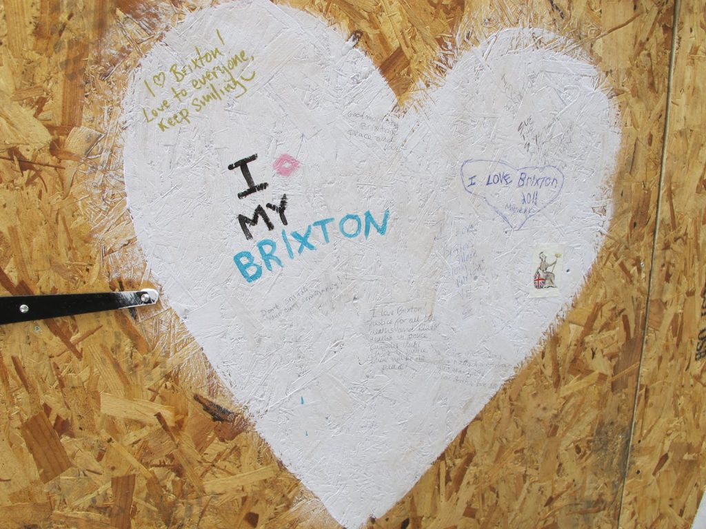 "I Love My Brixton" written on a heart.