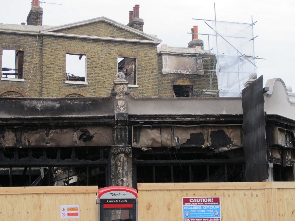 Building damage from the 2011 London riots.