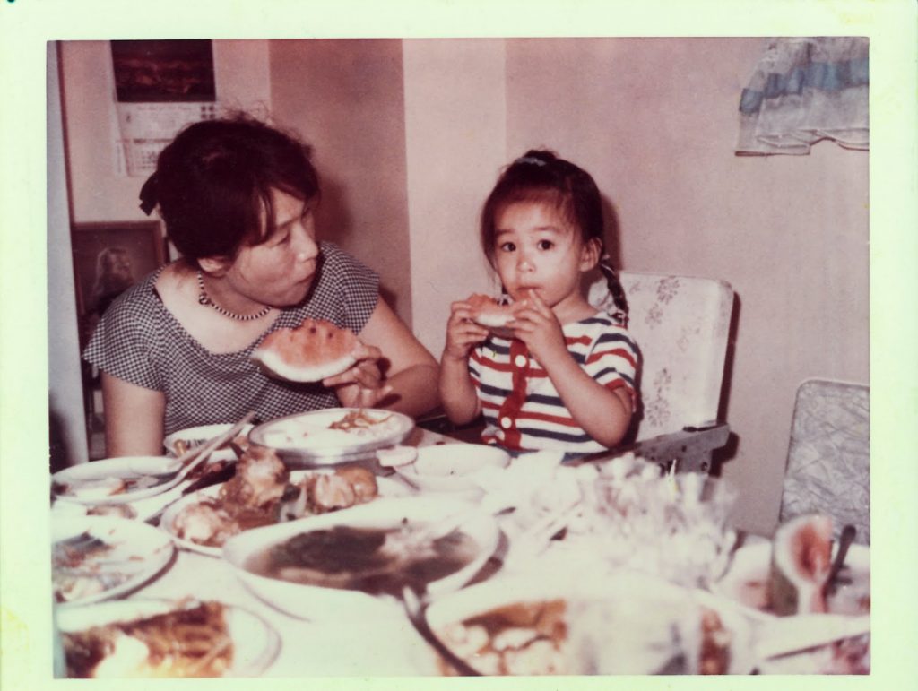 Villy Wang as a young girl with her mother Jow Way.