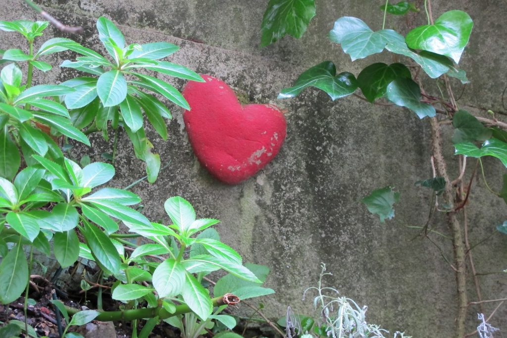 Heart on a stone wall